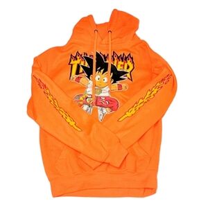 🔥 Southern Saltwater Men's Dragonball Z Goku Thrasher Hoodie Orange, Small 💥